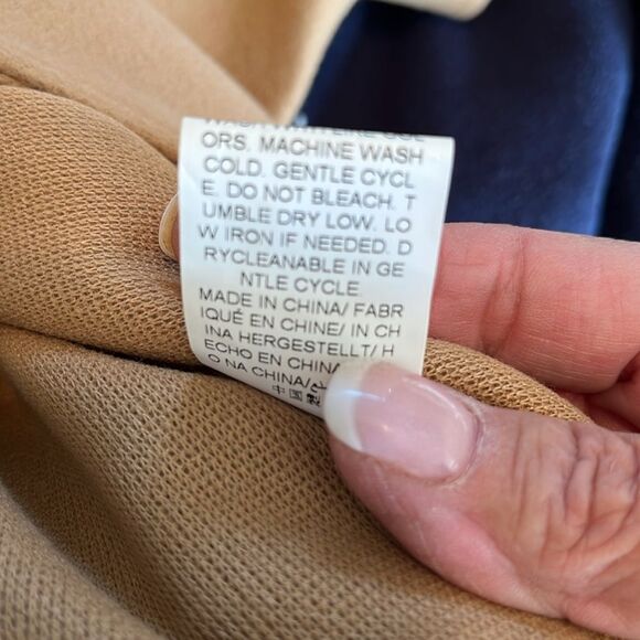 Blu Pepper Lapel Collar Vest Overcoat size M NWT Camel - Picture 5 of 6